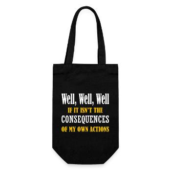 Bien Drôle Actions Humour Conséquences Graphique - Sac à bouteille - noir - Devant