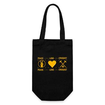 Croquet Peace Love - Gift Bag for Bottles - black - Front