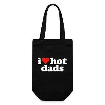 I Love Hot Dads - Gift Bag for Bottles - black - Front