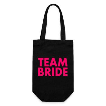 Team bride - Gift Bag for Bottles - black - Front