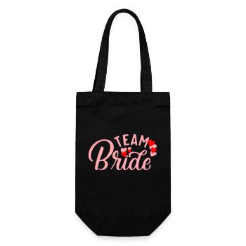 Team Bride - Geschenkbeutel für Flaschen - Schwarz - Vorne