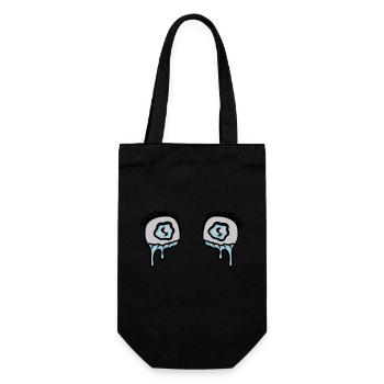 Comic Eyes Tears Sad - Gift Bag for Bottles - black - Front