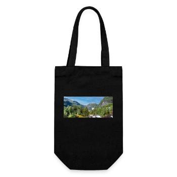 Geiranger panorama Storseterfossen Norway - Gift Bag for Bottles - black - Front