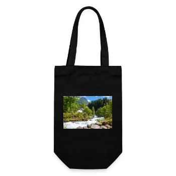 Geiranger panorama Storseterfossen Norway - Gift Bag for Bottles - black - Front