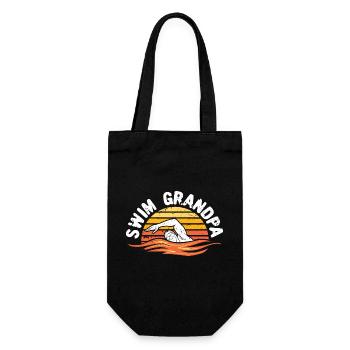 Swim Grandpa - Geschenkbeutel für Flaschen - Schwarz - Vorne