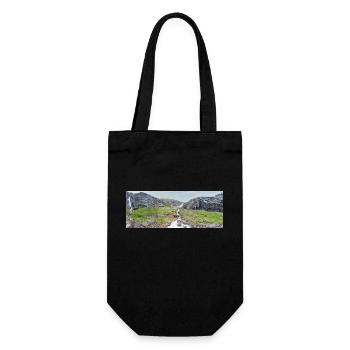 Trollstigen, Tverelva Landschaft Stigfossen Norwegen - Geschenkbeutel für Flaschen - Schwarz - Vorne