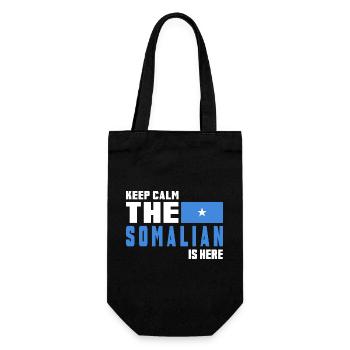 Keep Calm Somalia Flaggen Design - Geschenkbeutel für Flaschen - Schwarz - Vorne
