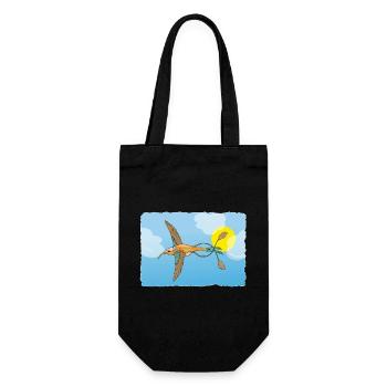 The hummingbird - Gift Bag for Bottles - black - Front