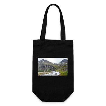 Trollstigen Tverelva Stigfossen Trollstigen - Geschenkbeutel für Flaschen - Schwarz - Vorne