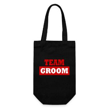Team groom - Geschenkbeutel für Flaschen - Schwarz - Vorne