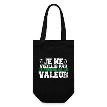 Je ne vieillis pas cadeau - Sac à bouteille - noir - Devant