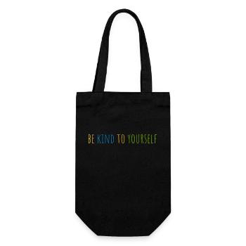 be kind to yourself - Gift Bag for Bottles - black - Front