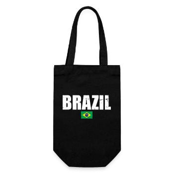 Brazil Brazil Brazilian Flag - Gift Bag for Bottles - black - Front