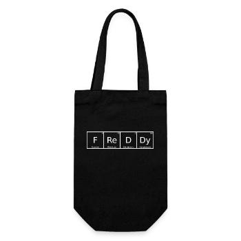 Freddy Name First Name Chemistry Periodic Table Elements - Gift Bag for Bottles - black - Front