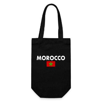 Marokko - Geschenkbeutel für Flaschen - Schwarz - Vorne