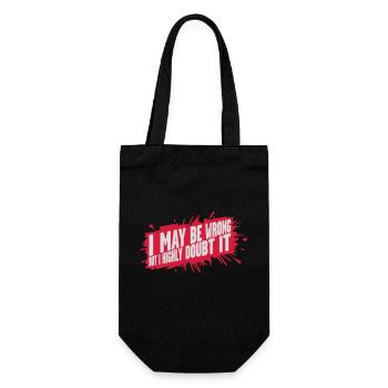 I may be wrong - Gift Bag for Bottles - black - Front