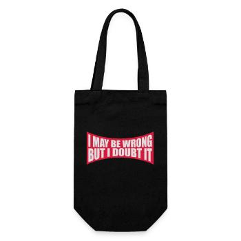 I may be wrong - Geschenkbeutel für Flaschen - Schwarz - Vorne