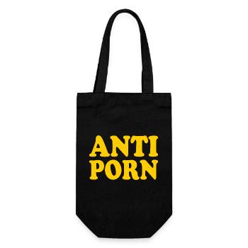 Anti porno - Sac à bouteille - noir - Devant