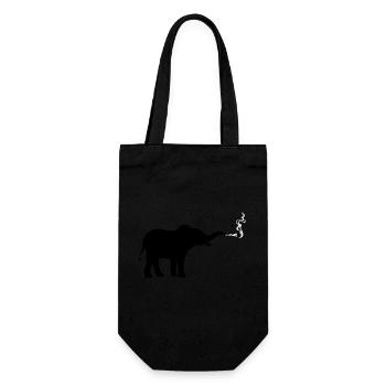 Smoking Elephant Joint Weed - Gift Bag for Bottles - black - Front