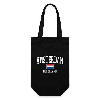 Amsterdam NL Flag Design - Gift Bag for Bottles - black - Front