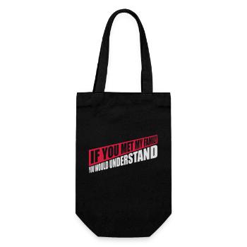 you would understand quote - Gift Bag for Bottles - black - Front