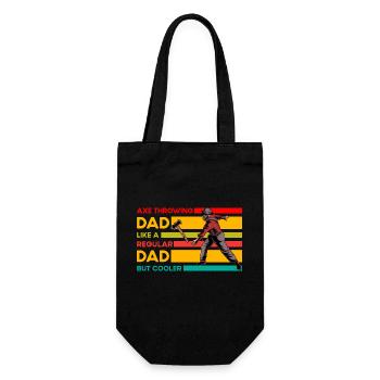Axe Throwing dad like a regular Dad but cooler - Geschenkbeutel für Flaschen - Schwarz - Vorne