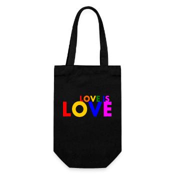 Love is love - Geschenkbeutel für Flaschen - Schwarz - Vorne