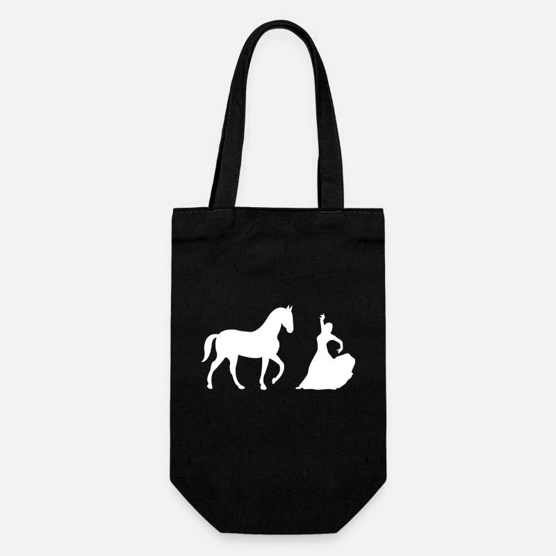 Pferd - Geschenkbeutel für Flaschen - Schwarz