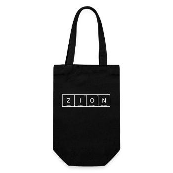 Zion Nom Prénom Chimie Éléments du tableau périodique - Sac à bouteille - noir - Devant