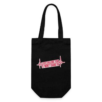 Workout Fitness Motivation Quote - Gift Bag for Bottles - black - Front