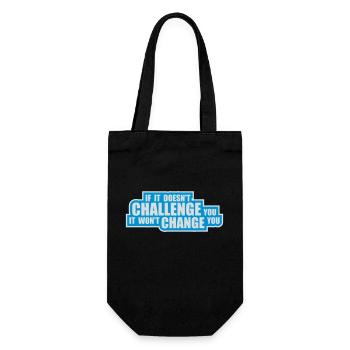 Workout Fitness Motivation Quote - Gift Bag for Bottles - black - Front