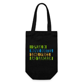 parler des paroles et du sarcasme - Sac à bouteille - noir - Devant