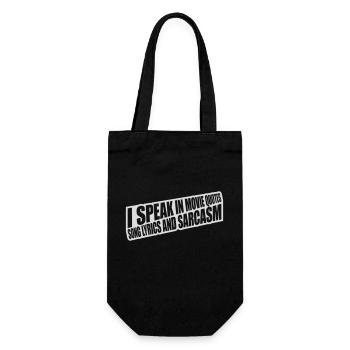 parler des paroles et du sarcasme - Sac à bouteille - noir - Devant