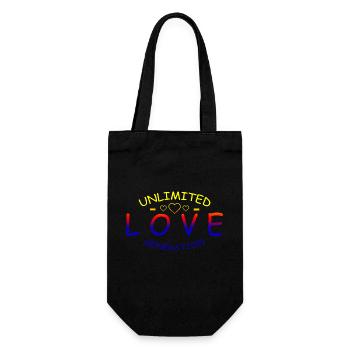 love Unlimited rainbow - Gift Bag for Bottles - black - Front