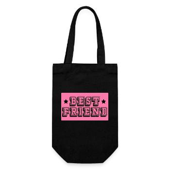 Best friend rosa tshirt - Geschenkbeutel für Flaschen - Schwarz - Vorne