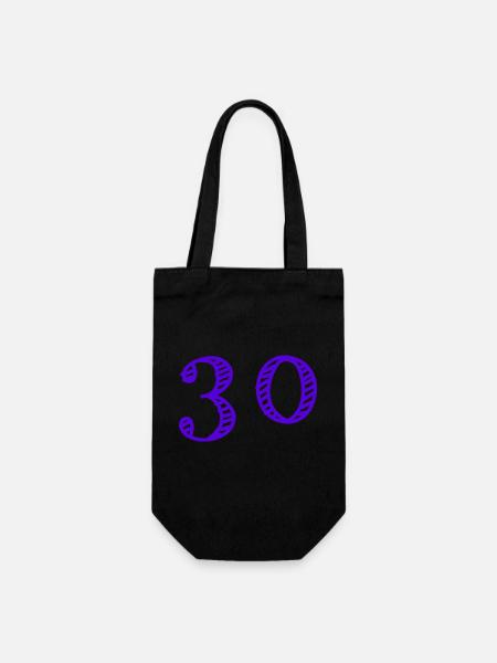 30 ANS. 30e ANNIVERSAIRE. ANNIVERSAIRE 30 ANS. 30 - Sac à bouteille - noir