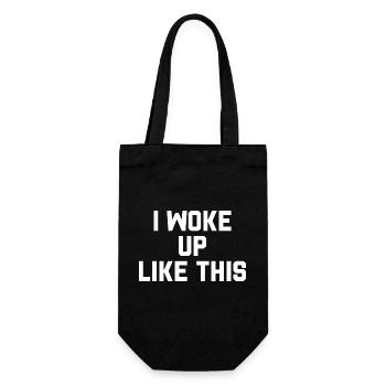 I woke up like this - Gift Bag for Bottles - black - Front