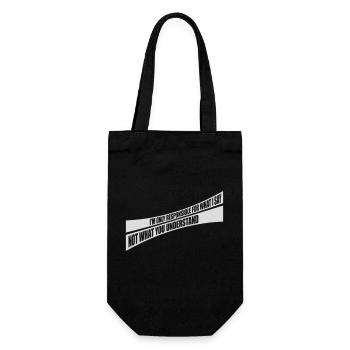 what I say quote - Gift Bag for Bottles - black - Front
