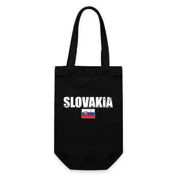 Slovakia Slowakei Slowakische Flagge Slowake - Geschenkbeutel für Flaschen - Schwarz - Vorne