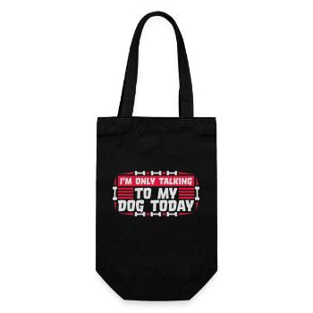 only talking to dog - Gift Bag for Bottles - black - Front