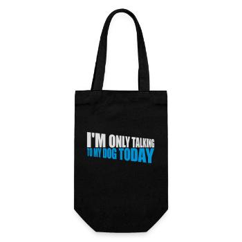 only talking to dog - Gift Bag for Bottles - black - Front