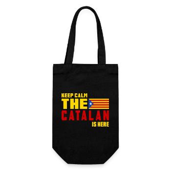 Keep Calm Catalonia flag design - Gift Bag for Bottles - black - Front