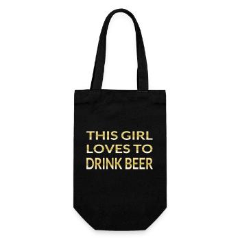 Beer - Gift Bag for Bottles - black - Front