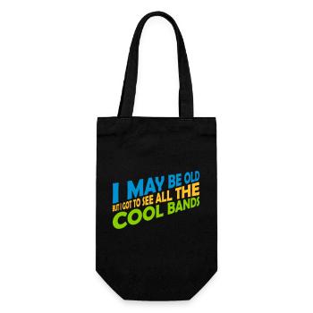 I may be old - Gift Bag for Bottles - black - Front