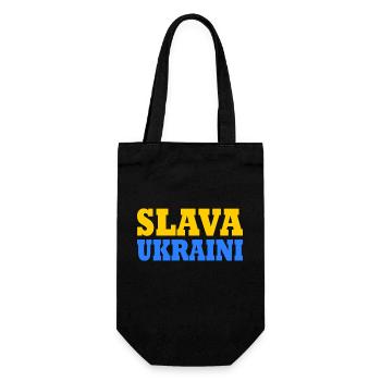 Slava ukraini - Geschenkbeutel für Flaschen - Schwarz - Vorne