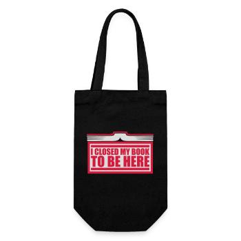 I closed my book - Gift Bag for Bottles - black - Front
