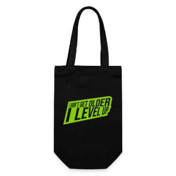 get older level up - Gift Bag for Bottles - black - Front