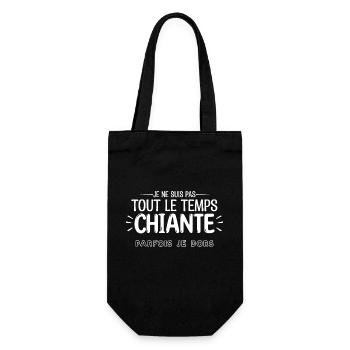 Je ne suis pas tout le temps chiante cadeau fille! - Sac à bouteille - noir - Devant
