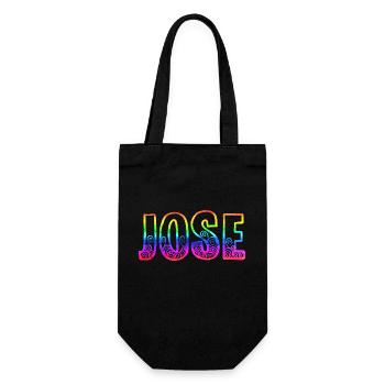 jose rs regenbogen - Geschenkbeutel für Flaschen - Schwarz - Vorne