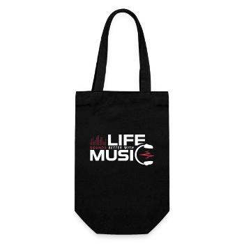 Life Sounds Better With Music - Sac à bouteille - noir - Devant